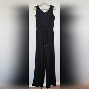 Elegant Black Sansara Sleeveless Jumpsuit size SM